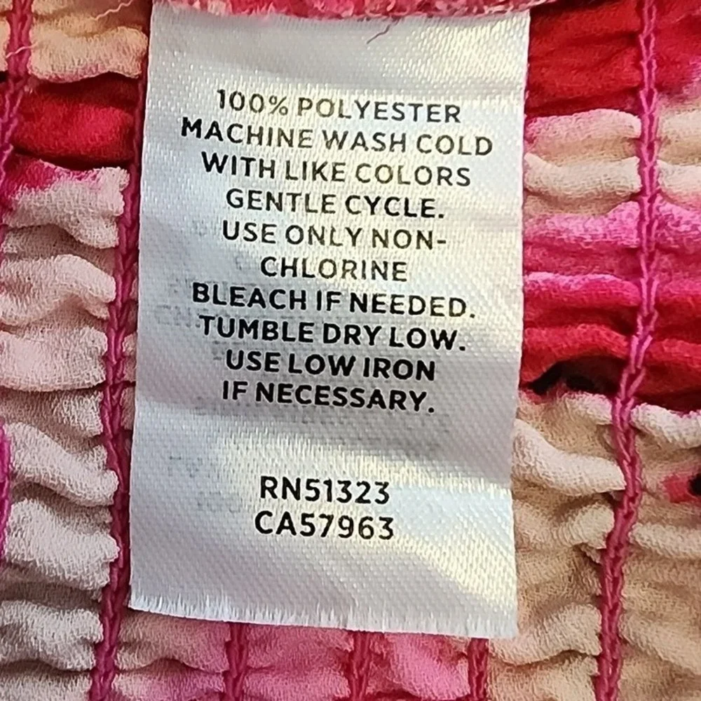 Halogen Blouse‎ M Retro Floral Print Long Sleeve Elastic Waist - Picture 4 of 7